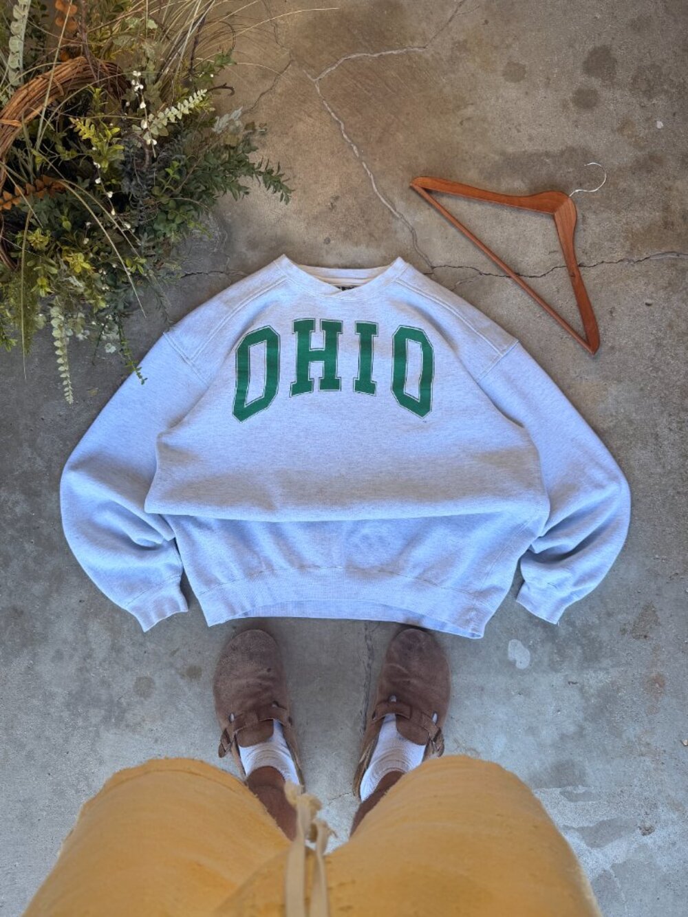 Ohio Bobcats Vintage Crewneck Sweatshirt Green Graphic Print